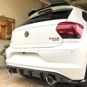 Vista traseira de VW Polo 2018-2021 com Difusor Polo TSI MK6