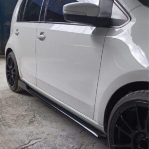 Vista lateral de VW Up! 2014-2023 com Spoilers Laterais VW Up